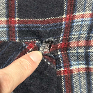 90's "made in USA" Dickies レッド×ブラック チェック L/Sネルシャツ