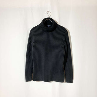 LANDS' END ラグラン タートルネック リブニットセーター
