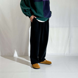 00's MEMBER'S MARK ブラック ドローコード ワイド スウェット パンツ