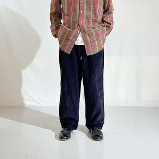 90's LANDS' END 2タック ワイド コーデュロイ パンツ