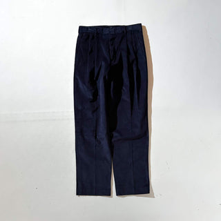 90's～ "deadstock" LANDS' END ２タック コーデュロイ パンツ (NAVY 31×32)