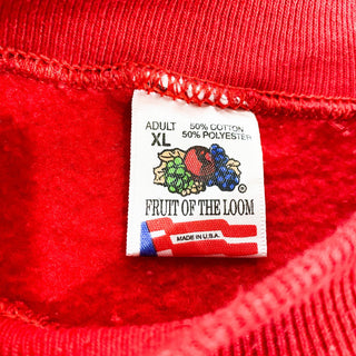 90's "made in USA" FRUIT OF THE LOOM "Cardinals" レッド スウェット シャツ