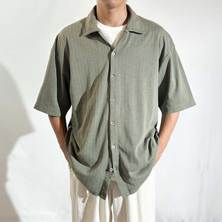 00's Claiborne デザイン オープンカラー S/Sシャツ