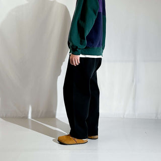 00's MEMBER'S MARK ブラック ドローコード ワイド スウェット パンツ