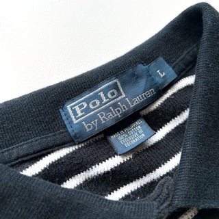 90's～ OLD RALPH LAUREN ボーダー S/S ニット ポロシャツ