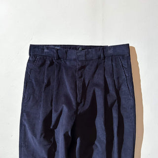 90's～ "deadstock" LANDS' END ２タック コーデュロイ パンツ (NAVY 31×32)
