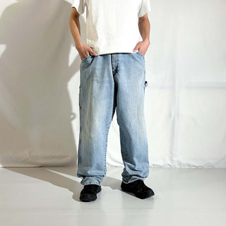 00's Wrangler アイスブルー ワイド ペインター デニム パンツ