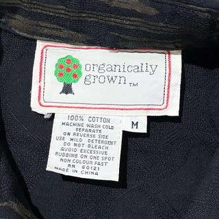 90's～ organically grown 総柄 L/Sシャツ