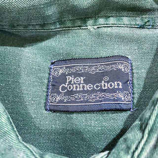 90's Pier Connection  エポレット グリーン デザイン L/Sシャツ