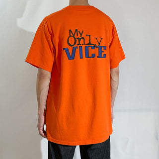 00's FRUIT OF THE LOOM "MY ONLY VICE" 両面プリント Tシャツ