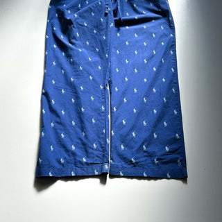 00's RALPH LAUREN 総柄 ドローコード ワイド パジャマ パンツ