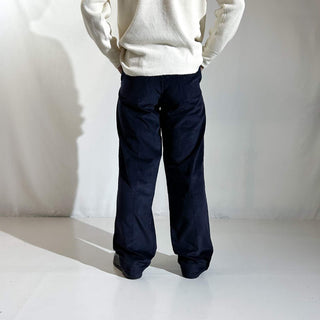 90's～ "deadstock" LANDS' END ２タック コーデュロイ パンツ (NAVY 31×32)