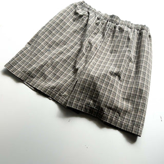 00's puritan ドローコード チェック ワイド ショーツ