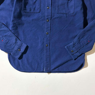 00's "dead stock" Ralph Lauren チンストラップ エルボーパッチ シャモア L/Sシャツ