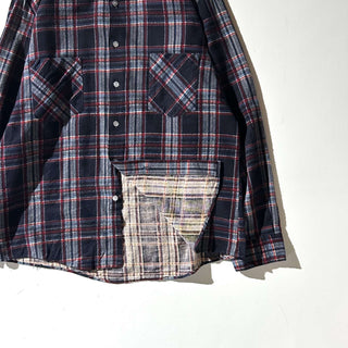 90's "made in USA" Dickies レッド×ブラック チェック L/Sネルシャツ