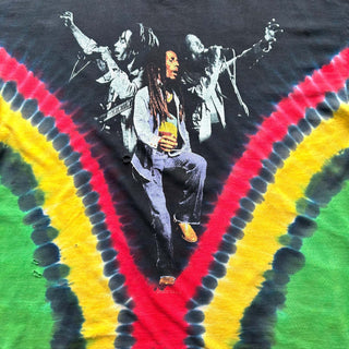 00's "made in USA" ZION "Bob Marley" タイダイ 両面プリント Tシャツ