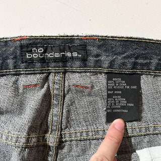 00's no boundaries "Snowboarder Graphics" スケーター ワイド デニム パンツ