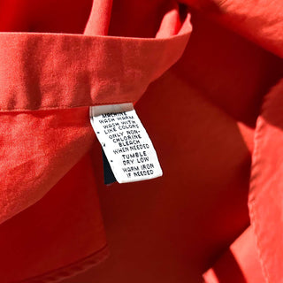 90's～ OLD RALPH LAUREN "classic fit" オレンジ ボタンダウン L/Sシャツ