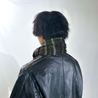 00's NAUTICA ウール チェック マフラー