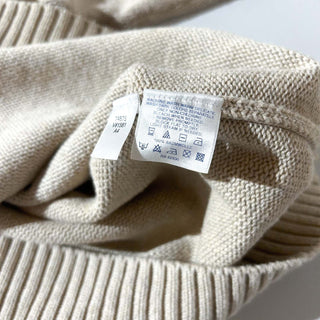 00's LANDS' END 無地 ドリフター ニット セーター (ライトベージュ)