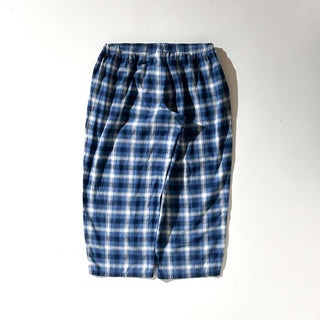 00's Lands' End オンブレ風 チェック ドローコード ワイド パジャマ パンツ