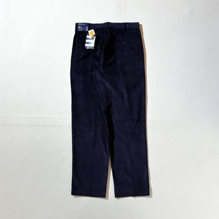 90's～ "deadstock" LANDS' END ２タック コーデュロイ パンツ (NAVY 31×32)