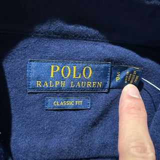 00's "dead stock" Ralph Lauren チンストラップ エルボーパッチ シャモア L/Sシャツ