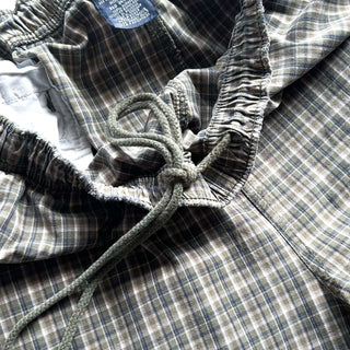 00's puritan ドローコード チェック ワイド ショーツ