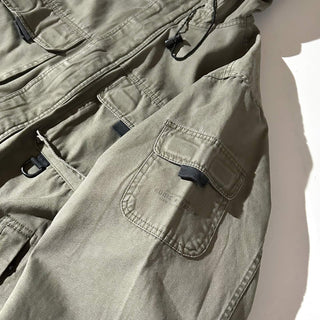 00's Eddie Bauer LEGEND "Mt. Adams Pullover" オリーブ ドローコード コットンキャンバス フィッシング ジャケット