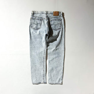 90's "made in USA" LEVI'S 501 ケミカルウォッシュ ストレート デニム パンツ
