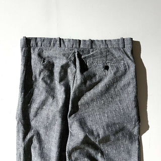 90's FRONT LINE レーヨン カスリ柄 3タック スラックス