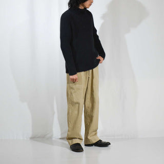 LANDS' END ラグラン タートルネック リブニットセーター