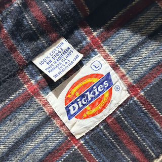 90's "made in USA" Dickies レッド×ブラック チェック L/Sネルシャツ