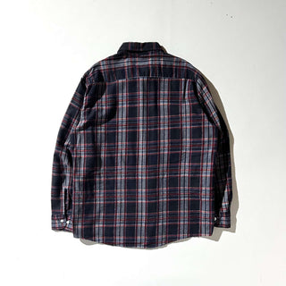 90's "made in USA" Dickies レッド×ブラック チェック L/Sネルシャツ
