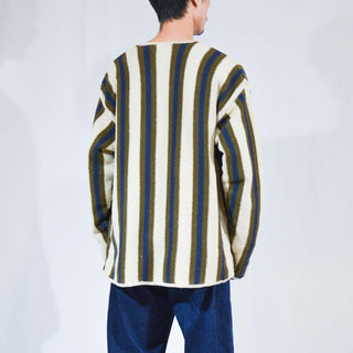 80's～ STRUCTURE Vネック ストライプニット