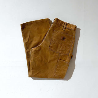 00's Carhartt フェード ダック ペインター パンツ(ブラウン)