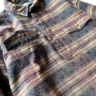 90's ORVIS ネイティブ ジャガード L/Sシャツ