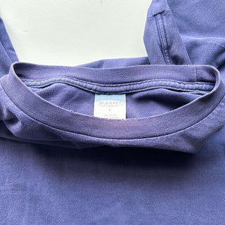90's OLD NAVY フェード 無地 ポケット Tシャツ