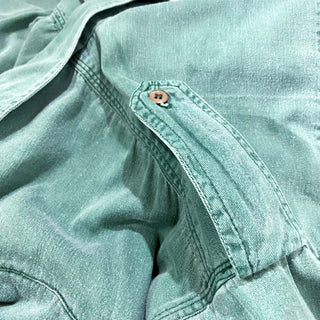 90's Pier Connection  エポレット グリーン デザイン L/Sシャツ