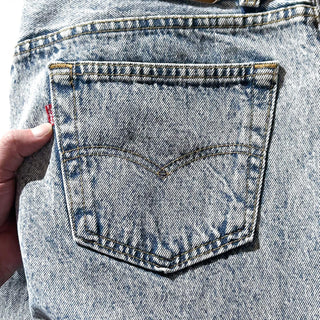 90's "made in USA" LEVI'S 501 ケミカルウォッシュ ストレート デニム パンツ
