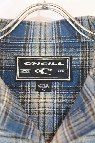 00's O'NEILL オープンカラー ブルー  L/Sネルシャツ