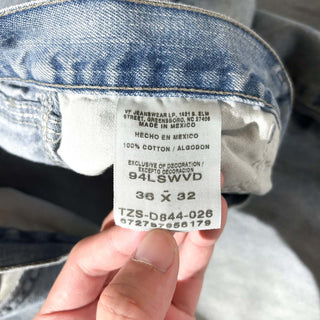 00's Wrangler アイスブルー ワイド ペインター デニム パンツ