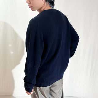 00's Brooks Brothers ネイビー ラムウール ニット セーター