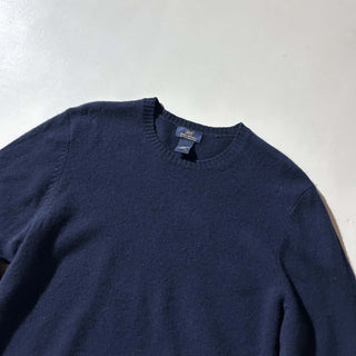 00's Brooks Brothers ネイビー ラムウール ニット セーター