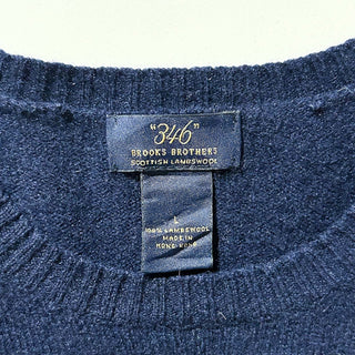 00's Brooks Brothers ネイビー ラムウール ニット セーター