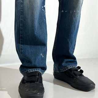 00's Levi's 550 "STRAIGHT FIT" ペンキ ボロ デニム パンツ