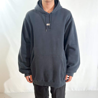00's NIKE ブラック センターロゴ スウェット パーカ