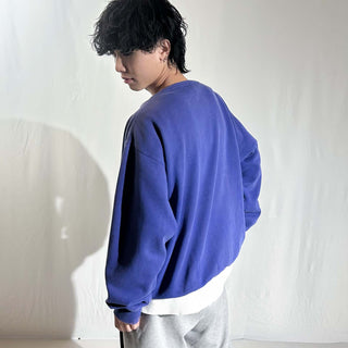 00's RALPH LAUREN POLO JEANS COMPANY "極太アーム" フェード ブランドネーム スウェット シャツ