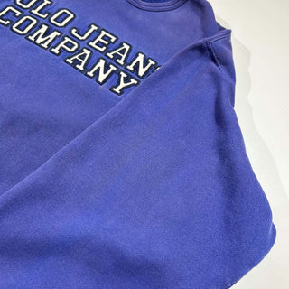 00's RALPH LAUREN POLO JEANS COMPANY "極太アーム" フェード ブランドネーム スウェット シャツ