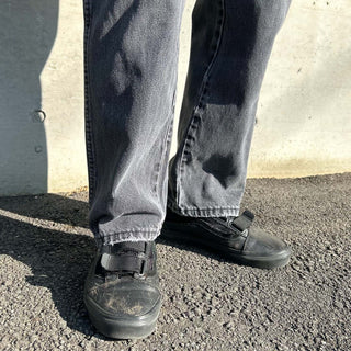 00's RUSTLER ストレート "フェード グレー" ブラック デニム パンツ(34×30)